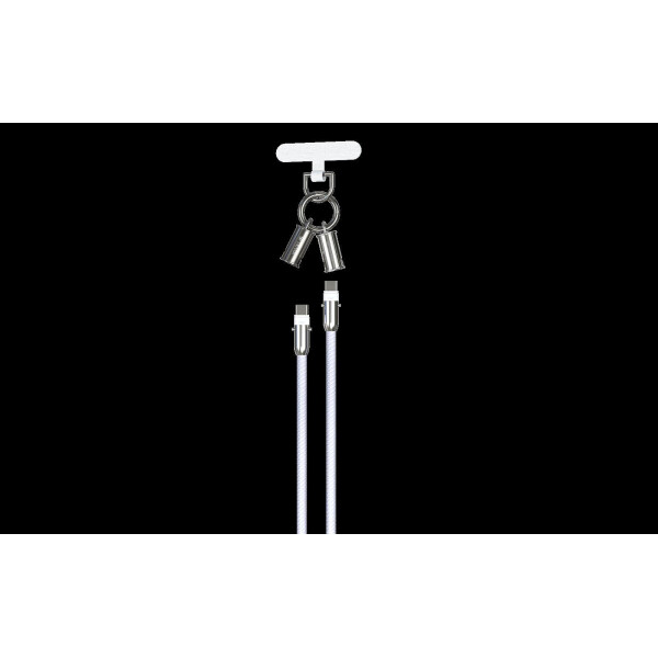 Extreme Speed Series C To C PD 60W Woven Fast Cable Lanyard (1.2M) - Purple