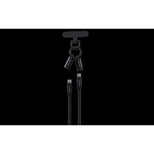 Extreme Speed Series C To L PD 27W Woven Fast Cable Lanyard (1.2M) - Black
