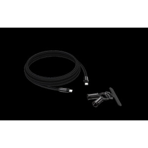 Extreme Speed Series C To L PD 27W Woven Fast Cable Lanyard (1.2M) - Black