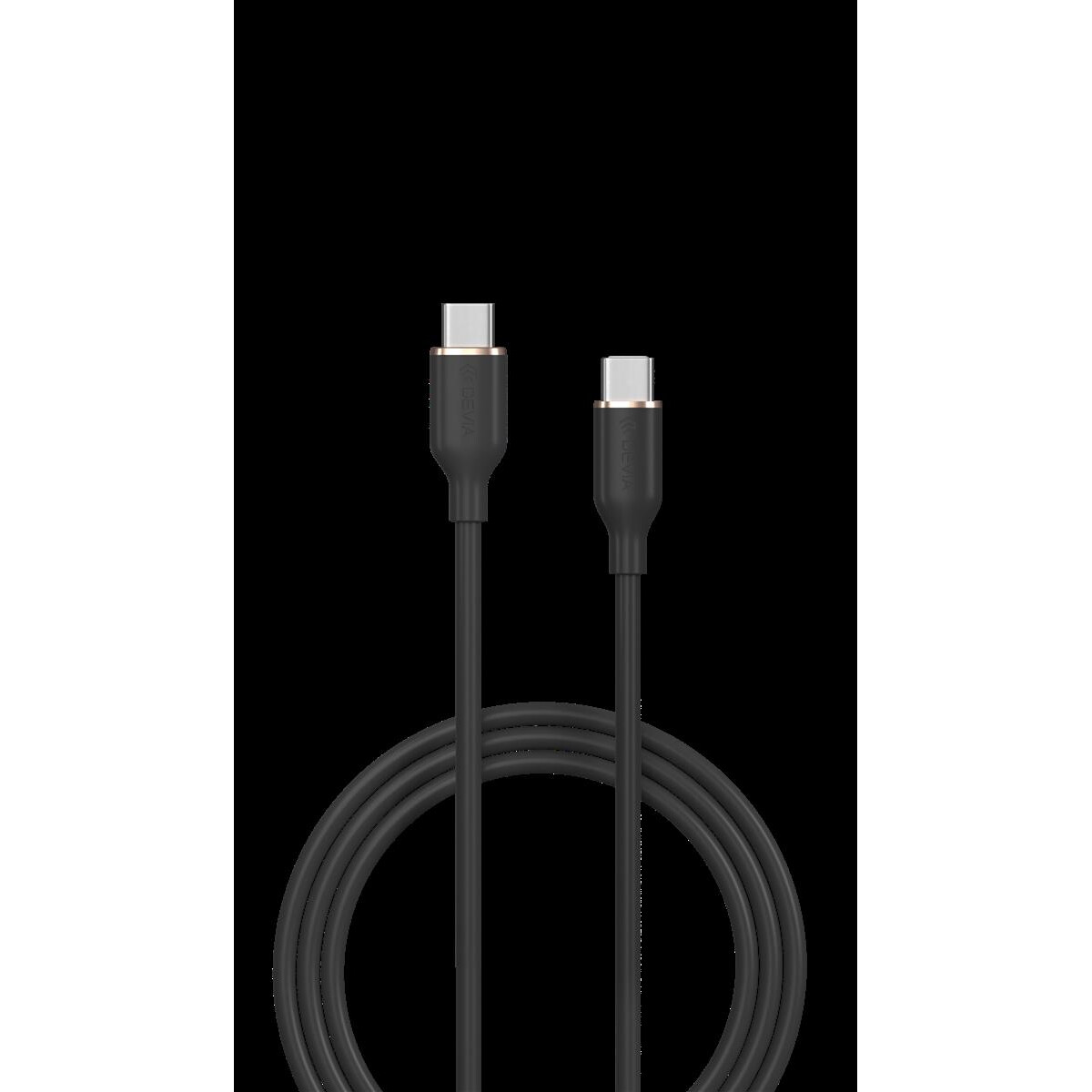 Jelly Series C to Type-C Silicone Cable(3A 1.2M) - Black