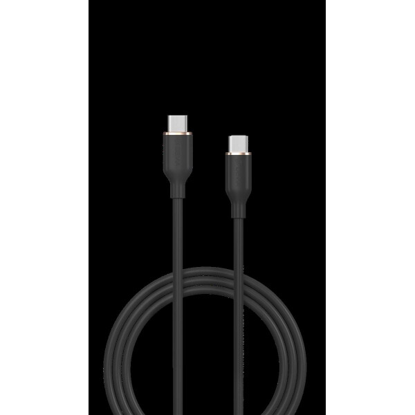 Jelly Series C to Type-C Silicone Cable(3A 1.2M) - Black