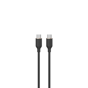 Jelly Series C to Type-C Silicone Cable(3A 1.2M) - Black