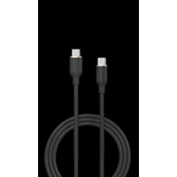 Jelly Series C to Type-C Silicone Cable(3A 1.2M) - Black
