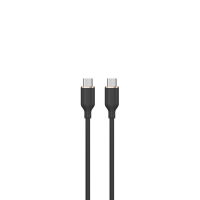 Jelly Series C to Type-C Silicone Cable(3A 1.2M) - Black