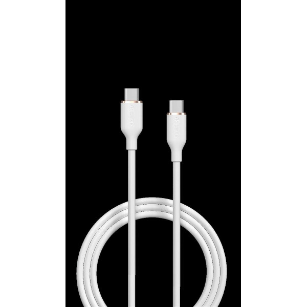 Jelly Series C to Type-C Silicone Cable(3A 1.2M) - White