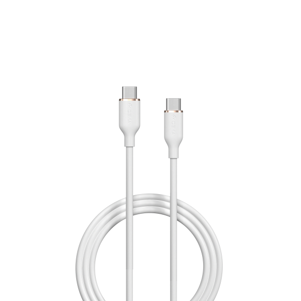 Jelly Series C to Type-C Silicone Cable(3A 1.2M) - White