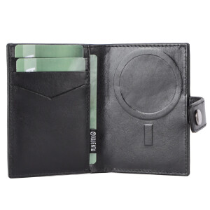 Card Wallet Leather MagSafe Luxe Black