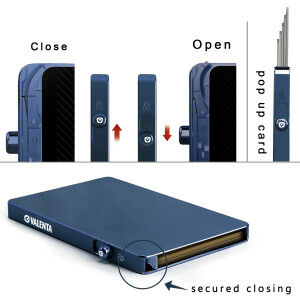 Cardprotector Aluminium Magsafe Blue Titanium