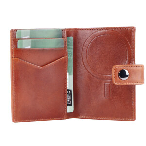 Card Wallet Leather MagSafe Luxe Cognac