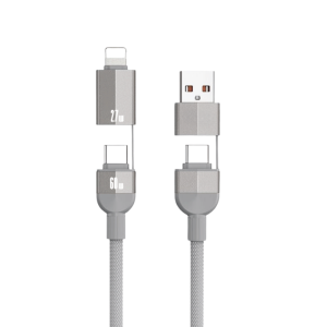 GM 4 in 1 PD 60W+ 27W Cable (1,2M) Titanium