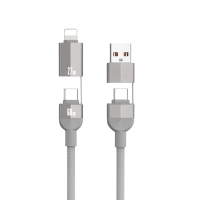 GM 4 in 1 PD 60W+ 27W Cable (1,2M) Titanium