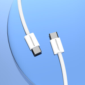 GM - SmartSeries - C to C PD 60W Woven Fast Cable (3A,1M) White (VPE 30)