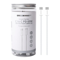 GM - SmartSeries - C to C PD 60W Woven Fast Cable (3A,1M) White (VPE 30)