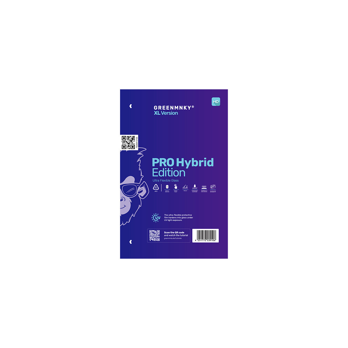 8" Hybrid Protect - Crystal Clear Edition XL -1er-