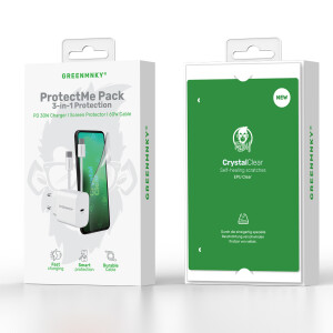 3in1 Starter Kit CC Folie + 30w Charger + USB-C-C 2m Kabel 60w