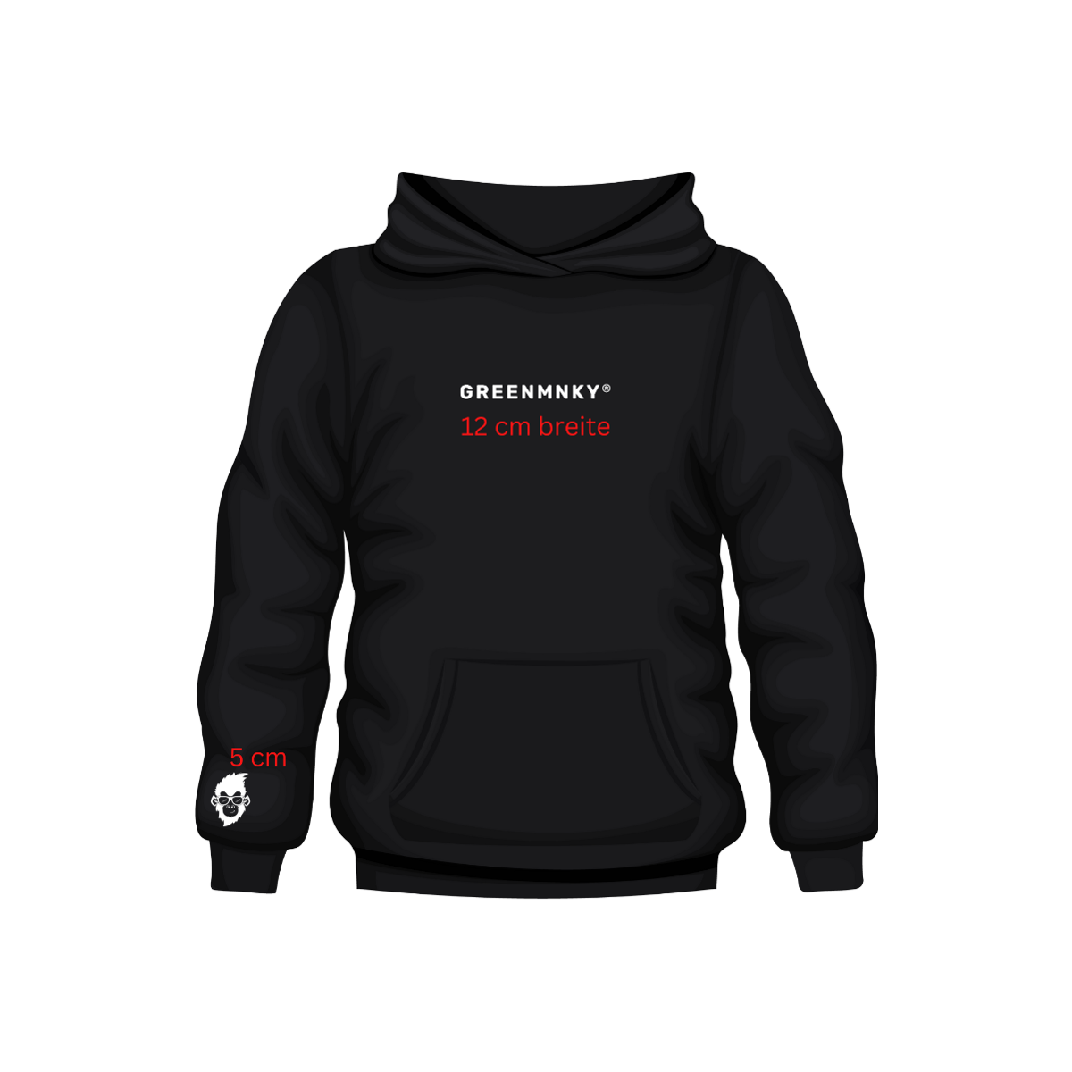 GM Hoodie mit Schriftzug (Weiß) (2 box