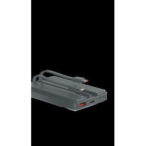 Extreme Speed Series 22.5W Power Bank Built-in Two Cables (10000mAh) EA174 (deep gray)