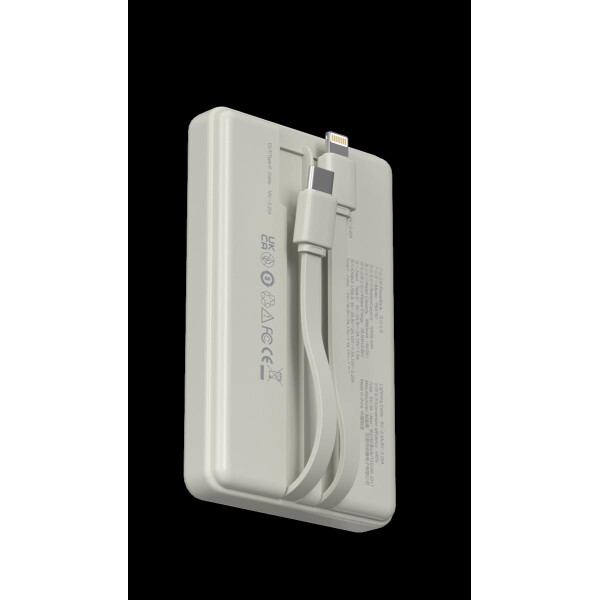 Extreme Speed Series 22.5W Power Bank Built-in Two Cables (10000mAh) EA174 (ivory)