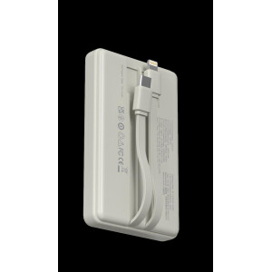 Extreme Speed Series 22.5W Power Bank Built-in Two Cables (10000mAh) EA174 (ivory)