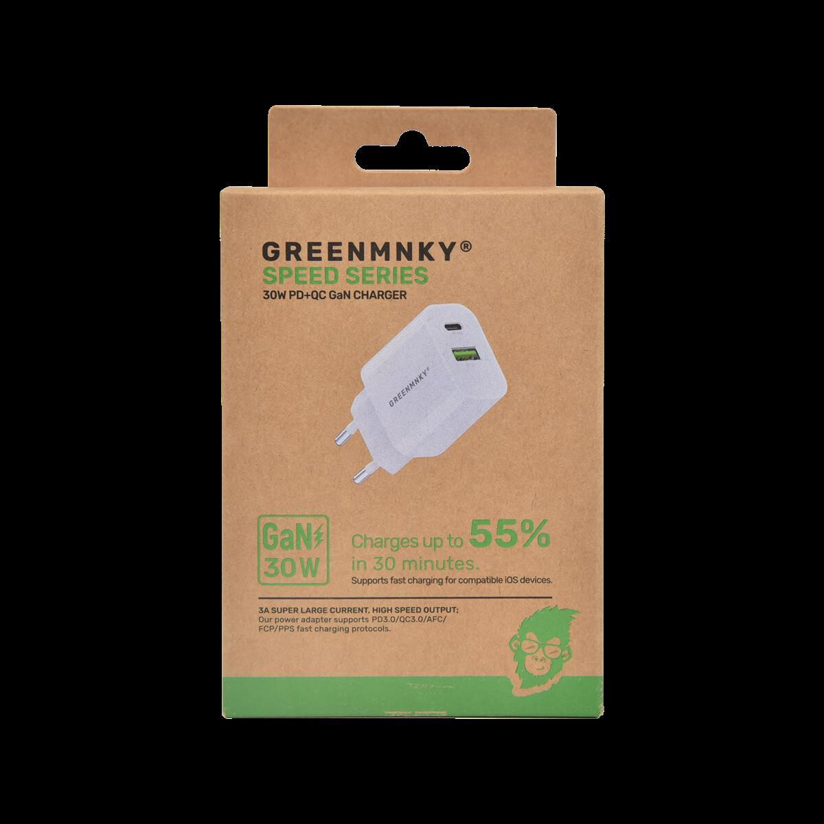 GM Speed Series PD 30W A+C GaN Charger box